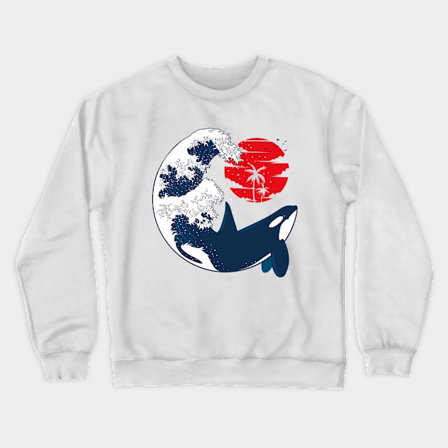 The Killer Wave Crewneck Sweatshirt by albertocubatas